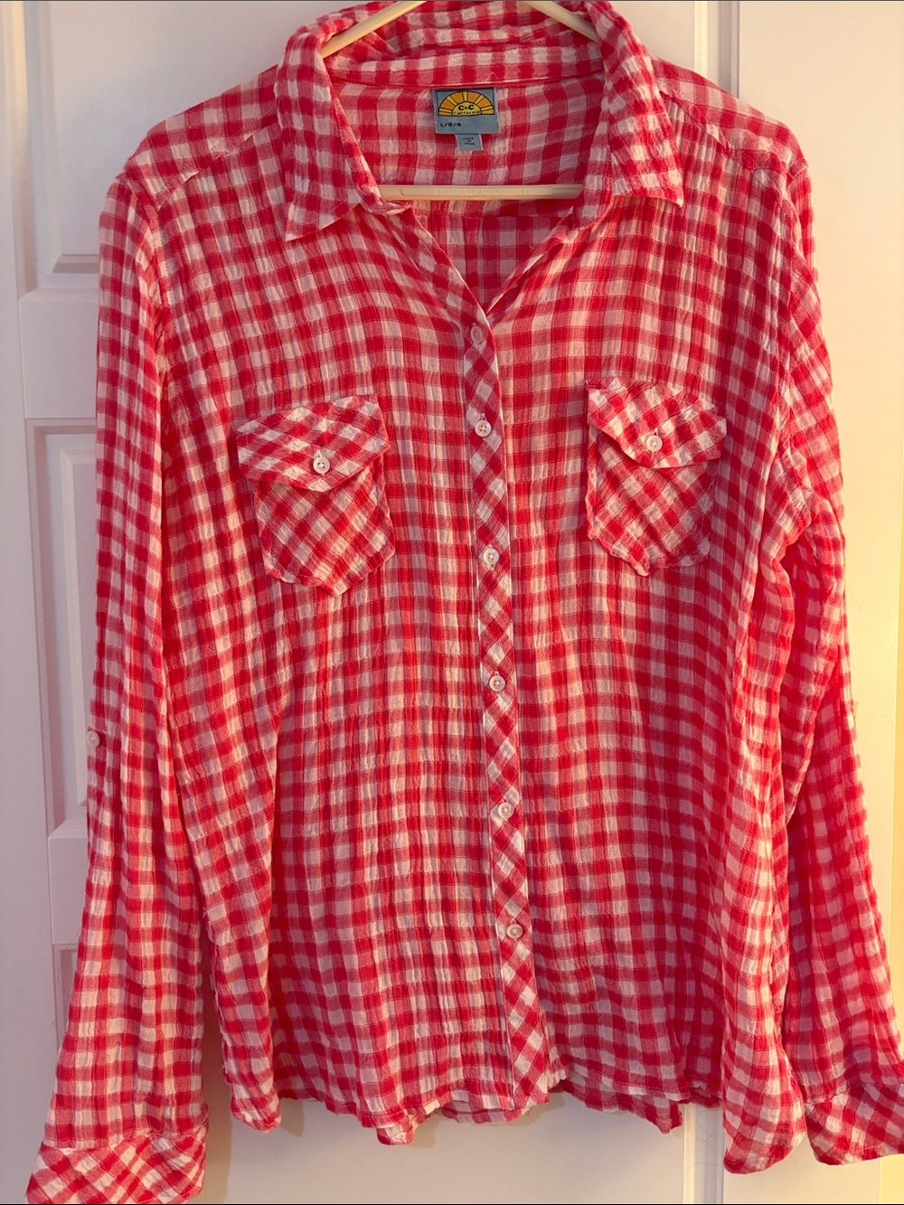 C&C California Checked Button Up Shirt (L)